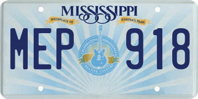 MS license plate MEP918