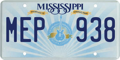 MS license plate MEP938