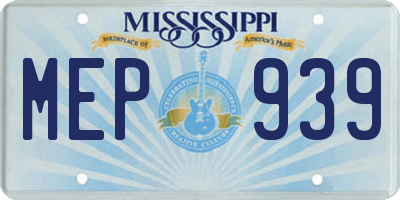 MS license plate MEP939