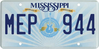 MS license plate MEP944