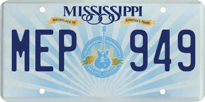 MS license plate MEP949