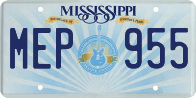 MS license plate MEP955