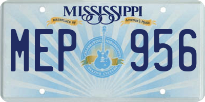 MS license plate MEP956