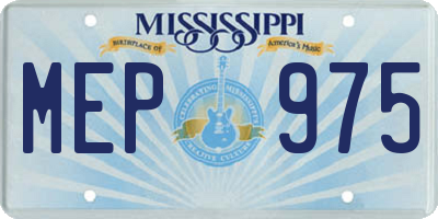 MS license plate MEP975