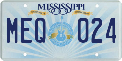 MS license plate MEQ024