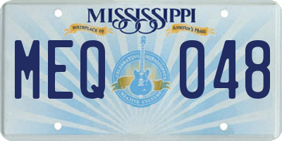 MS license plate MEQ048