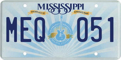 MS license plate MEQ051