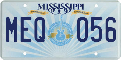 MS license plate MEQ056
