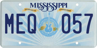 MS license plate MEQ057