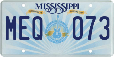 MS license plate MEQ073