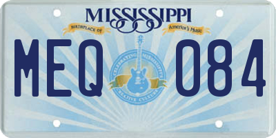 MS license plate MEQ084