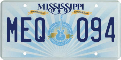 MS license plate MEQ094