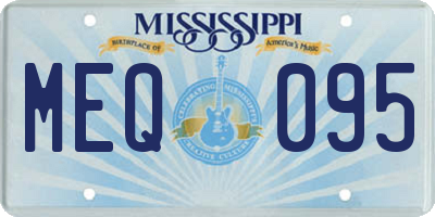 MS license plate MEQ095