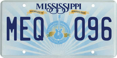 MS license plate MEQ096