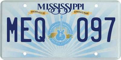 MS license plate MEQ097