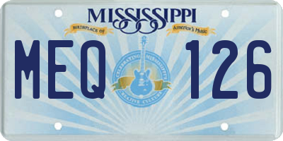 MS license plate MEQ126