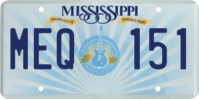 MS license plate MEQ151