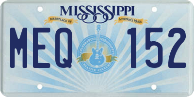 MS license plate MEQ152