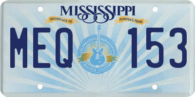 MS license plate MEQ153