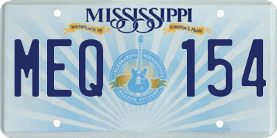 MS license plate MEQ154