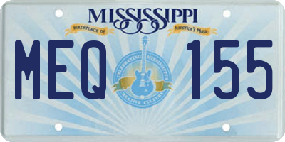 MS license plate MEQ155