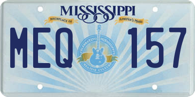 MS license plate MEQ157