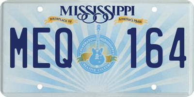 MS license plate MEQ164