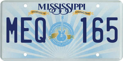 MS license plate MEQ165