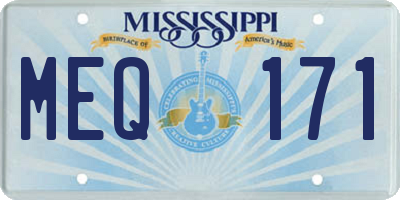 MS license plate MEQ171