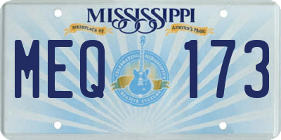 MS license plate MEQ173