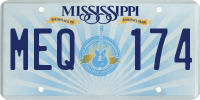 MS license plate MEQ174