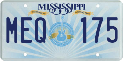 MS license plate MEQ175