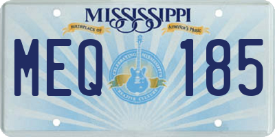 MS license plate MEQ185