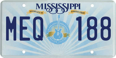 MS license plate MEQ188