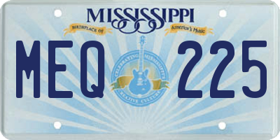 MS license plate MEQ225