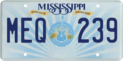 MS license plate MEQ239