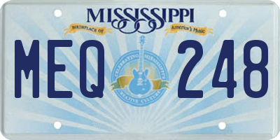 MS license plate MEQ248