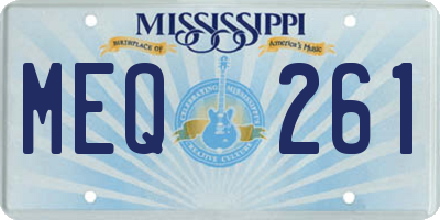 MS license plate MEQ261