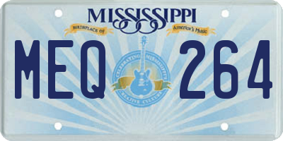MS license plate MEQ264