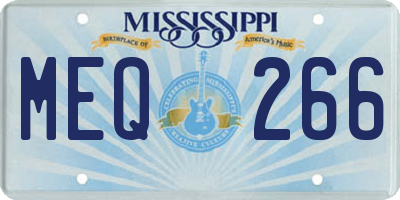 MS license plate MEQ266