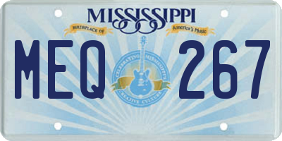 MS license plate MEQ267