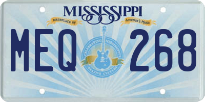 MS license plate MEQ268