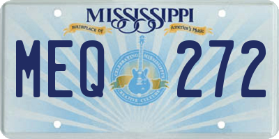 MS license plate MEQ272