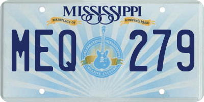 MS license plate MEQ279