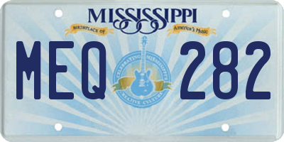 MS license plate MEQ282