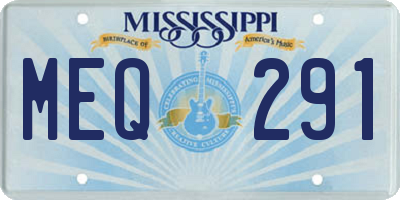 MS license plate MEQ291
