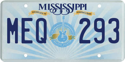 MS license plate MEQ293