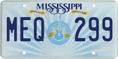 MS license plate MEQ299