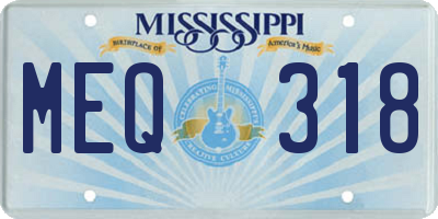 MS license plate MEQ318