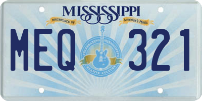 MS license plate MEQ321